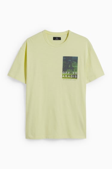 Heren - T-shirt - geel