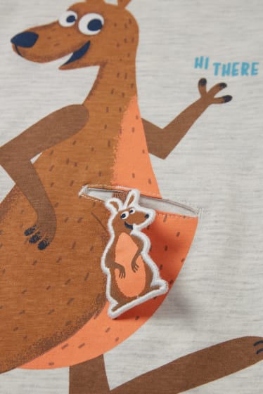 Kinderen: jongens - Set van 3 - T-shirt - oranje / grijs