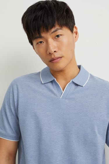 Men - Polo shirt - light blue