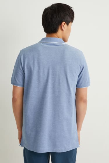 Men - Polo shirt - light blue