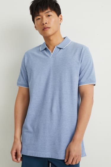 Men - Polo shirt - light blue