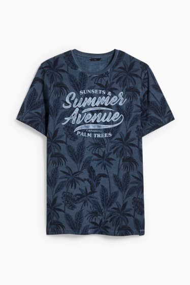 Uomo - T-shirt - blu scuro