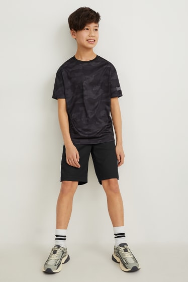 Kinderen - Set van 2 - shorts - zwart