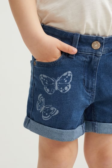 Copii - Pantaloni scurți de blugi - denim-albastru