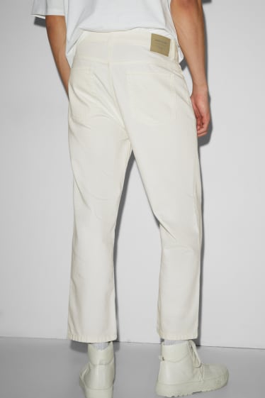 Home - Crop regular jeans - blanc trencat