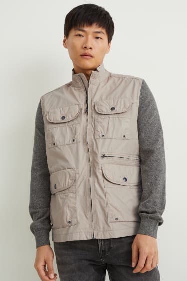 Men - Waistcoat - beige
