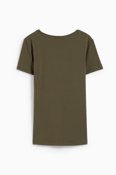 Dames - Basic-T-shirt - groen