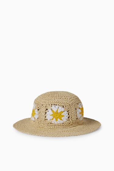 Children - Straw hat - light brown