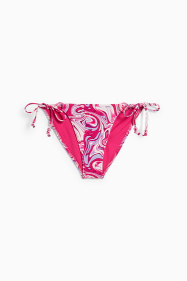 Dona - CLOCKHOUSE - pantalons de biquini brasilers - low waist - estampat - fúcsia