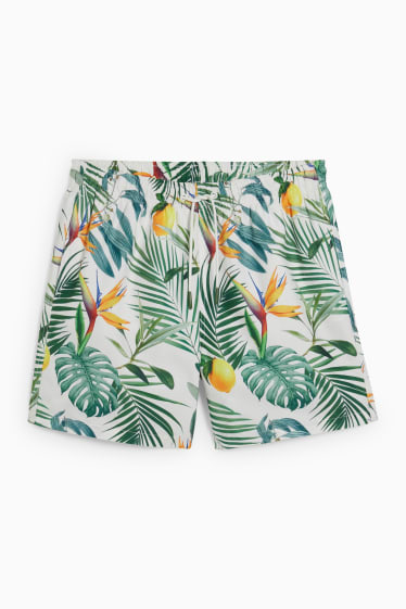 Hommes - Short de bain - blanc