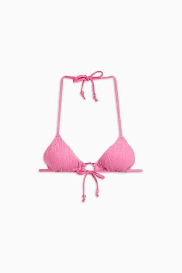 Damen - CLOCKHOUSE - Brazilian Bikini-Top - Triangel - wattiert - pink