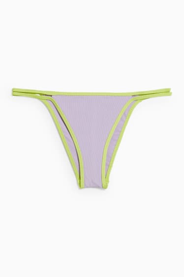 Dames - CLOCKHOUSE - braziliaanse bikinibroek - low waist - lichtpaars