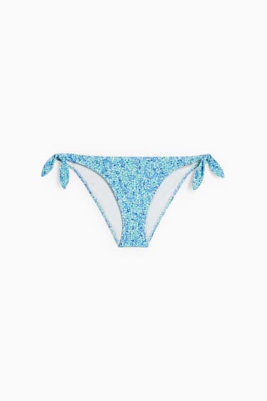 Femmes - CLOCKHOUSE - bas de bikini brésilien - low waist - à fleurs - vert clair