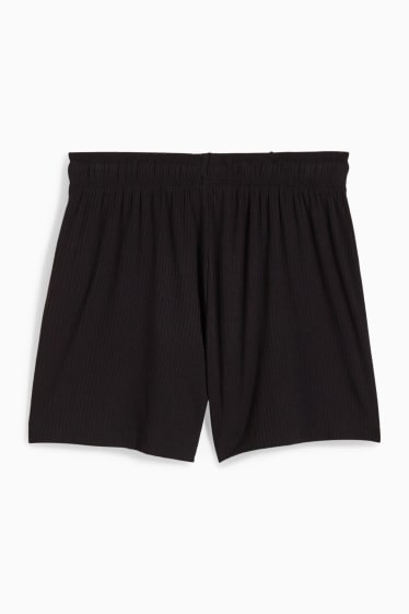 Donna - Shorts pigiama - con viscosa - nero