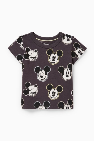 Bebeluși - Mickey Mouse - tricou cu mânecă scurtă bebeluși - negru