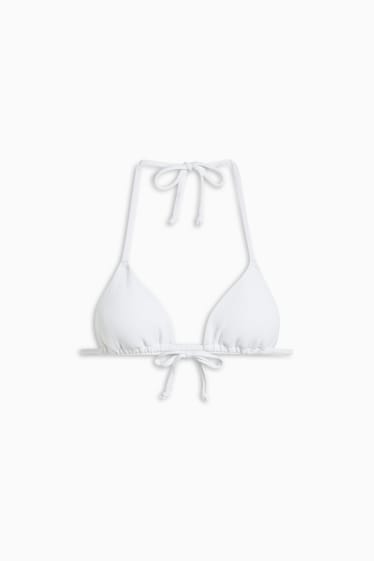 Femmes - Haut de bikini brésilien - triangle - ampliforme - blanc