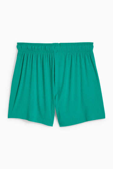 Dámské - Pyžamové šortky - s viskózou - zelená