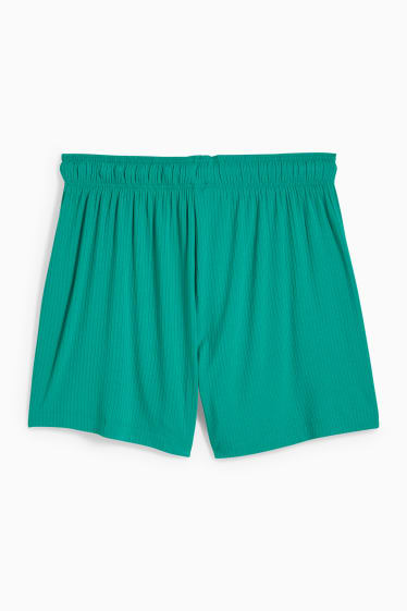 Donna - Shorts pigiama - con viscosa - verde