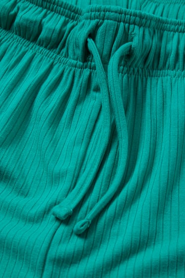 Damen - Pyjamashorts - mit Viskose - grün