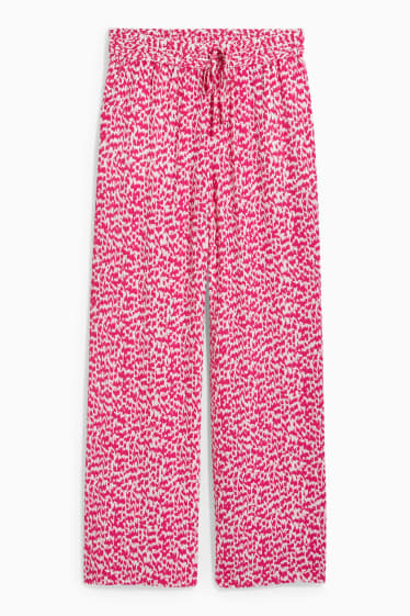 Dona - Pantalons - mid waist - Palazzo - estampat - fúcsia