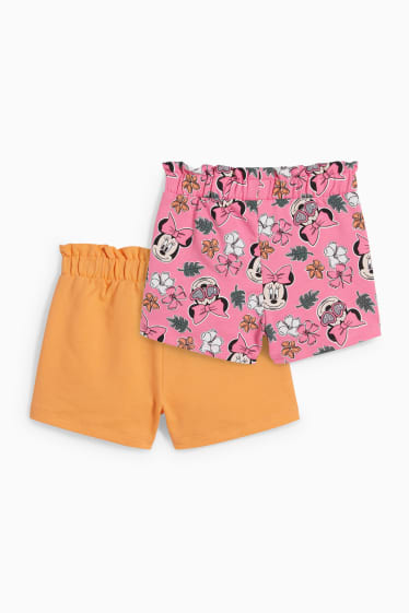 Kinder Mädchen - Multipack 2er - Minnie Maus - Sweatshorts - pink