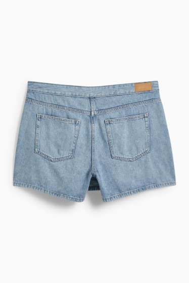 Damen - Jeans-Skort - High Waist - helljeansblau