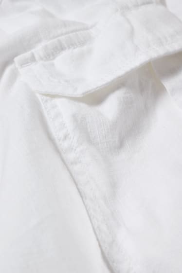 Women - CLOCKHOUSE - cargo trousers - mid-rise waist - relaxed fit - cremewhite