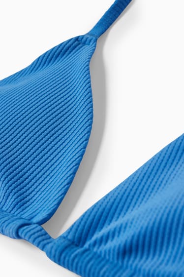 Dames - Braziliaanse bikinitop - triangel - voorgevormd - blauw