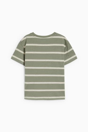 Kinder - Kurzarmshirt - gestreift - grün