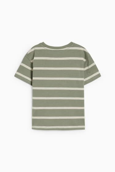 Kinderen: jongens - T-shirt - gestreept - groen