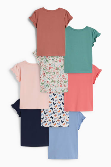Enfants filles - Lot de 8 - T-shirts - rose