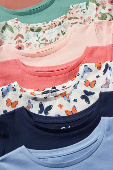 Enfants filles - Lot de 8 - T-shirts - rose