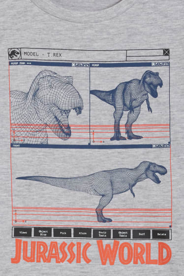 Kinder - Multipack 2er - Jurassic World - Shorty-Pyjama - 4 teilig - hellgrau-melange