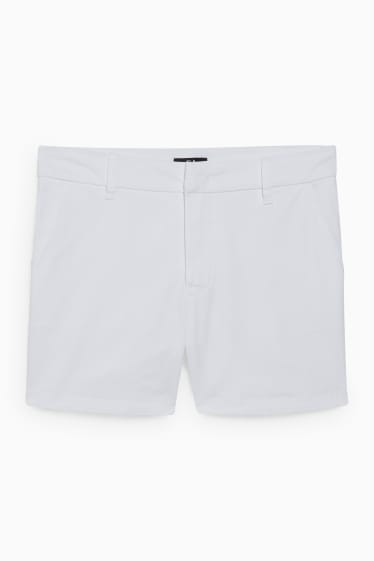 Femmes - Shorts - mid waist - blanc