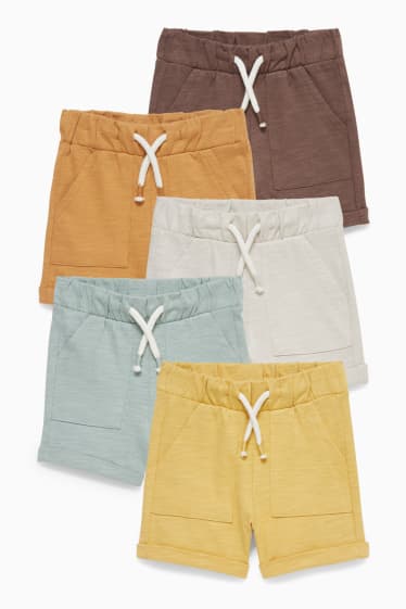 Babys - Set van 5 - baby-shorts - geel