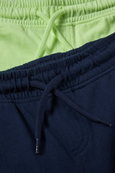 Enfants garçons - Lot de 2 - Dino - shorts - bleu foncé