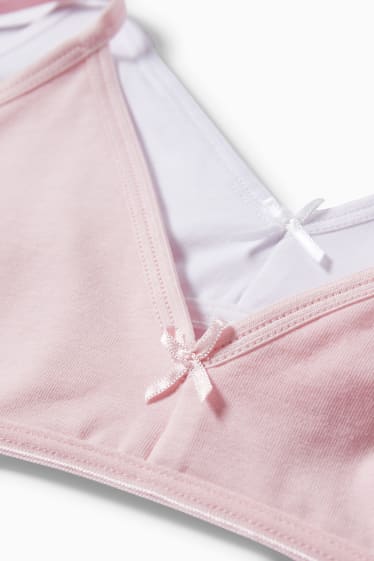 Nena - Paquet de 2 - sostenidors sense cèrcols - blanc/rosa