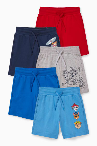 Kinder Buben - Multipack 5er - PAW Patrol - Shorts - dunkelblau