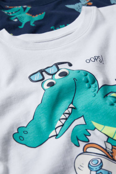 Kinder Buben - Multipack 2er - Kurzarmshirt - dunkelblau