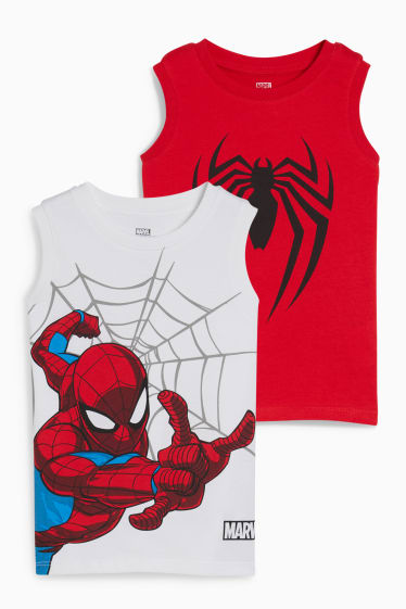 Nen - Paquet de 2 - Spiderman - samarreta sense mànigues - blanc