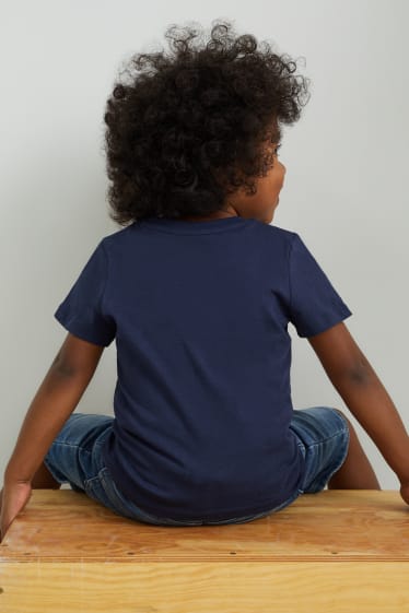 Kinderen - Set van 3 - T-shirt - donkerblauw