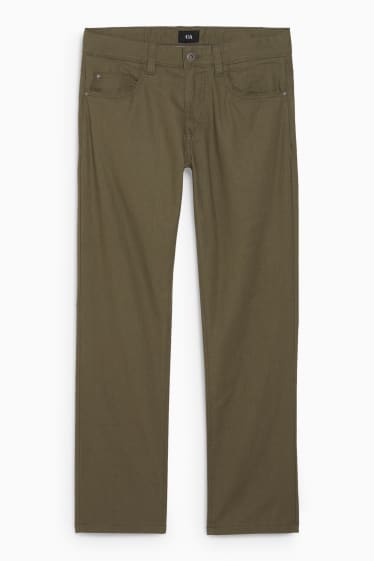 Hommes - Pantalon - regular fit - vert foncé