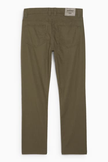 Hommes - Pantalon - regular fit - vert foncé