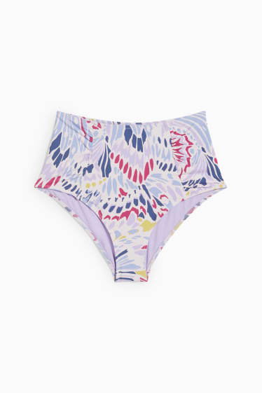 Women - Bikini bottoms - high waist - LYCRA® XTRA LIFE™ - patterned - rose