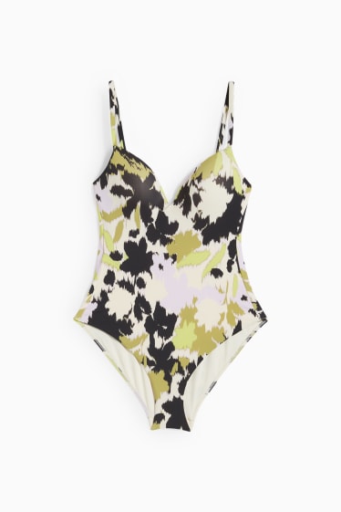 Femei - Costum de baie - vătuit - LYCRA® XTRA LIFE™ - cu model - bej