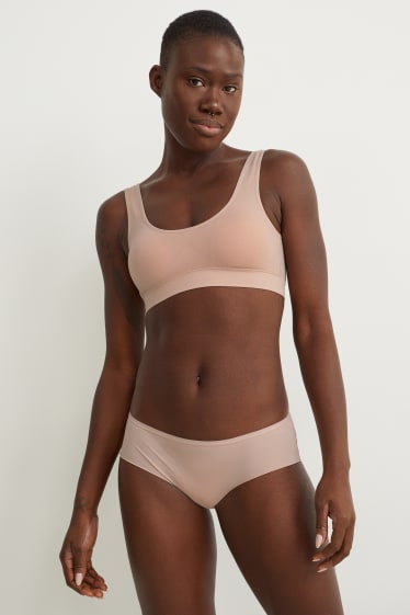 Damen - Multipack 3er - Hipster - LYCRA® - hellbeige