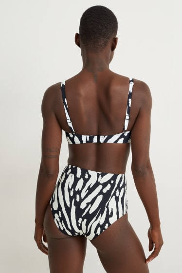 Femei - Top bikini - bustieră - vătuit - LYCRA® XTRA LIFE™ - negru / alb