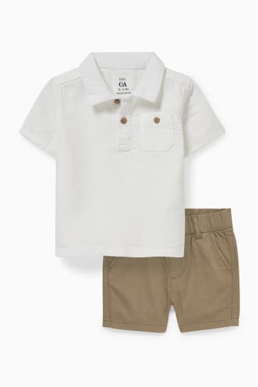Baby: jongens - Baby-outfit - 2-delig - lichtgroen