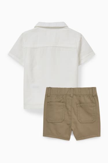 Baby: jongens - Baby-outfit - 2-delig - lichtgroen