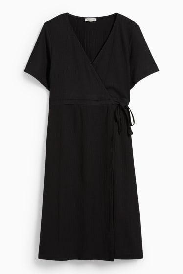 Femmes - Robe croisée d’allaitement - noir